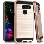 Wholesale LG G8 ThinQ Armor Hybrid Case (Rose Gold)